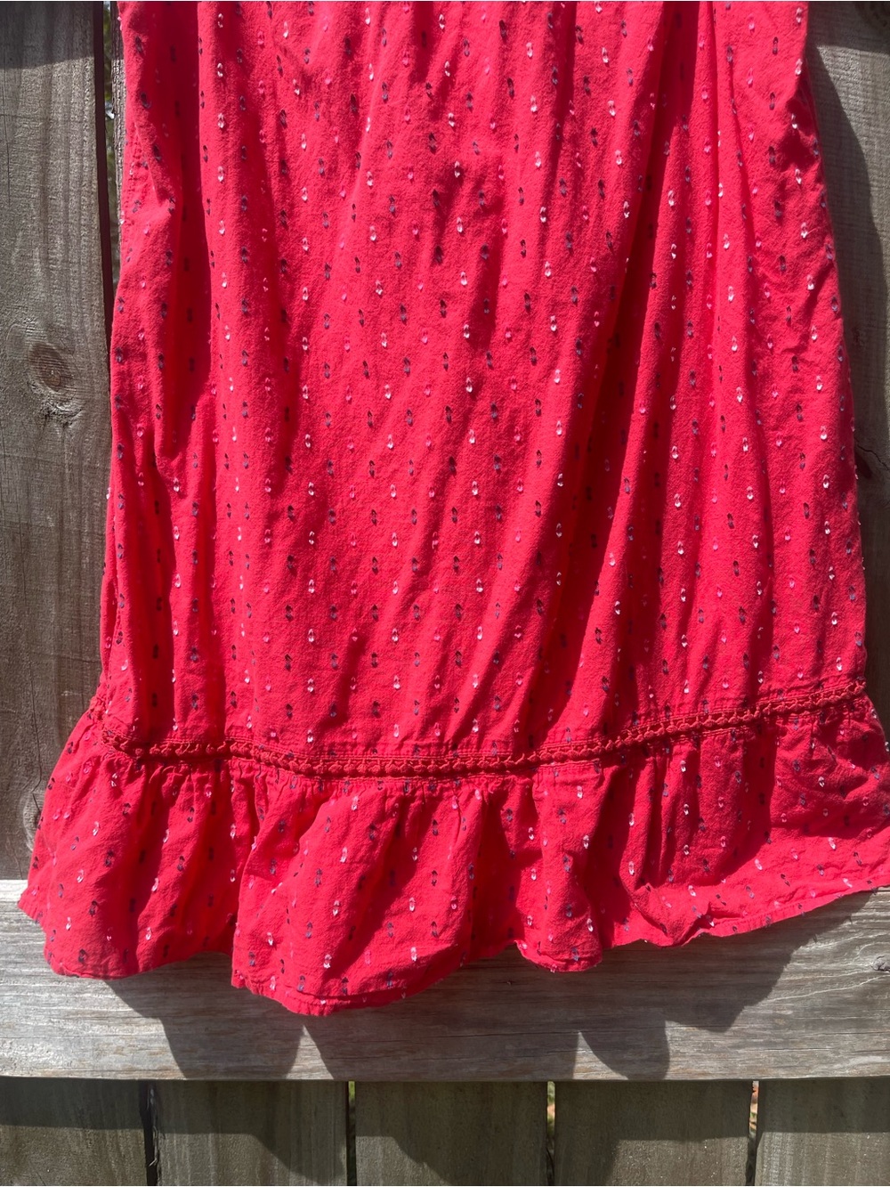 crown & ivy Coral Red Sleeveless Tie-Front Boho Tunic Sz M - Picture 10 of 11